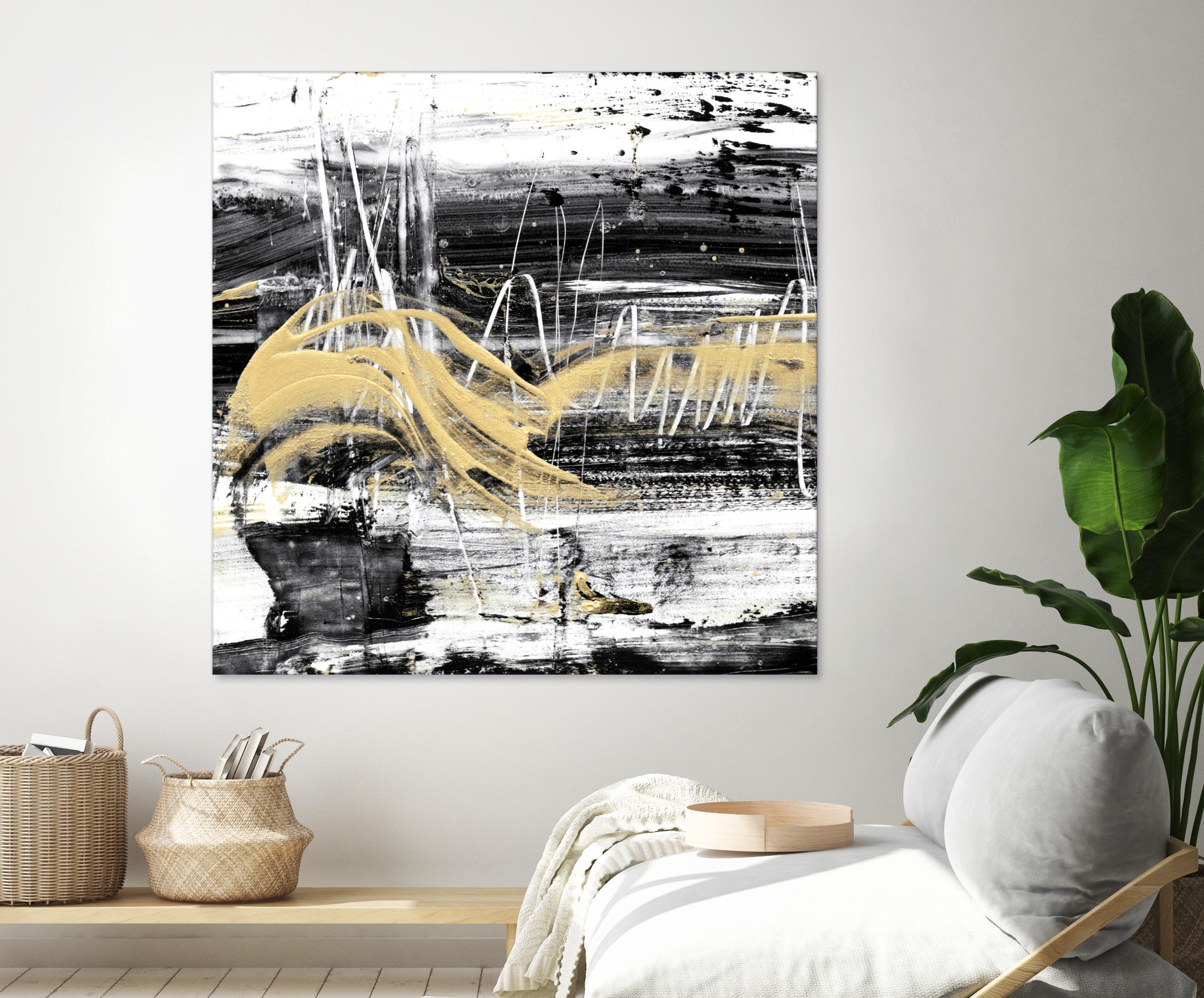 Gold Wave I by Ethan Harper on GIANT ART - gold abstract abstract