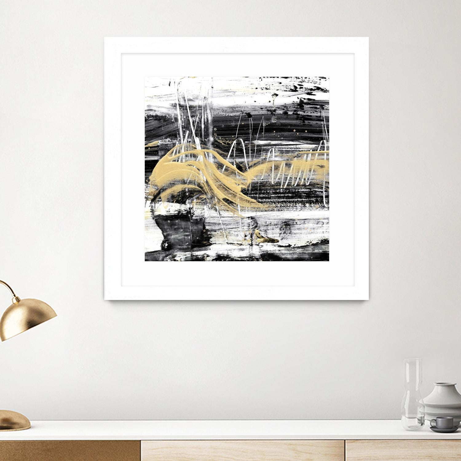 Gold Wave I by Ethan Harper on GIANT ART - gold abstract abstract