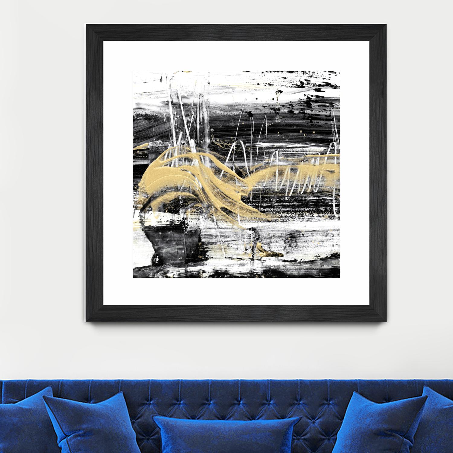 Gold Wave I by Ethan Harper on GIANT ART - gold abstract abstract