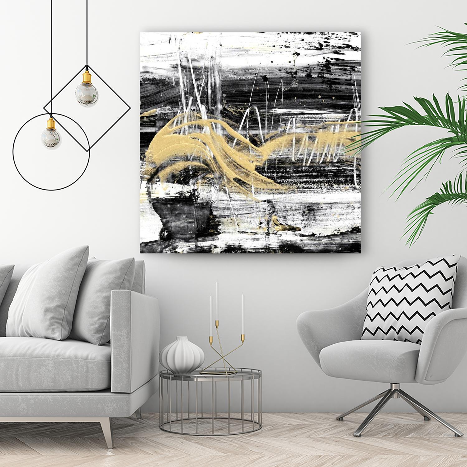 Gold Wave I by Ethan Harper on GIANT ART - gold abstract abstract