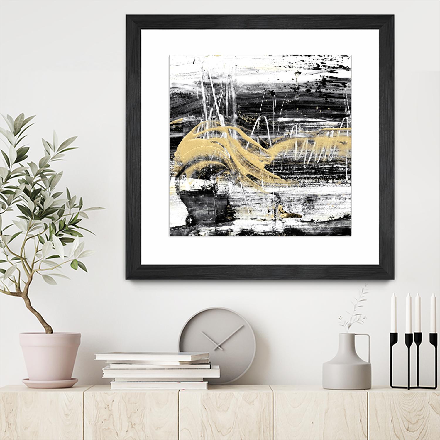 Gold Wave I by Ethan Harper on GIANT ART - gold abstract abstract