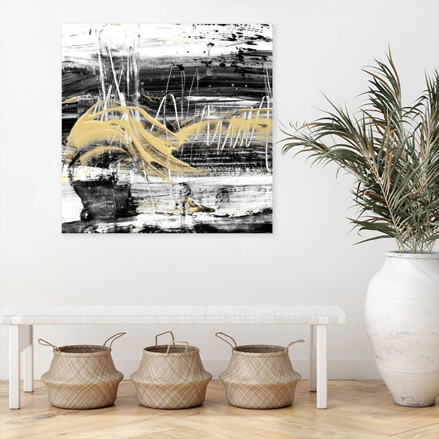 Gold Wave I by Ethan Harper on GIANT ART - gold abstract abstract