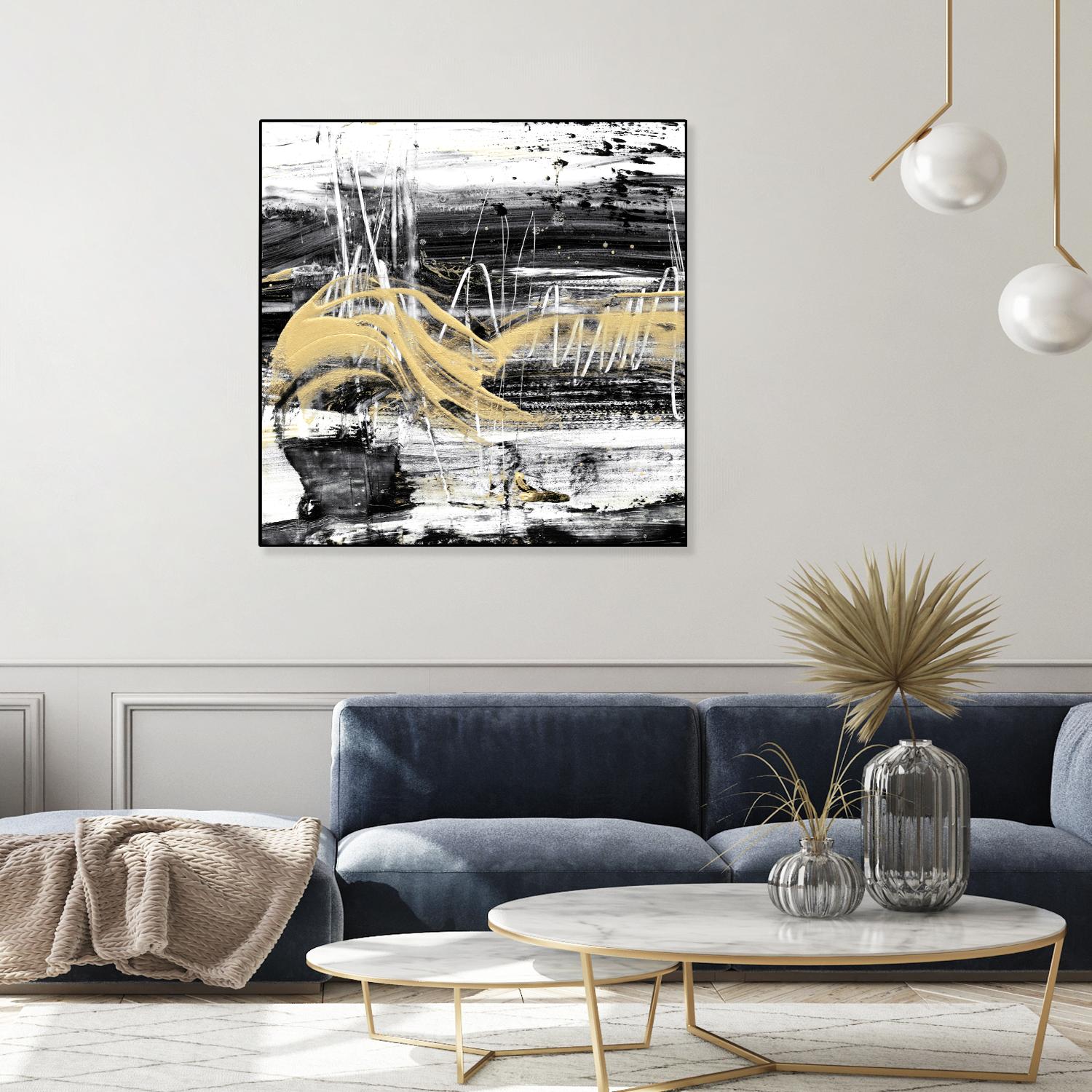 Gold Wave I by Ethan Harper on GIANT ART - gold abstract abstract