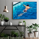 Morning Swimming II by Alonzo Saunders on GIANT ART - orange coastal & tropical swimming