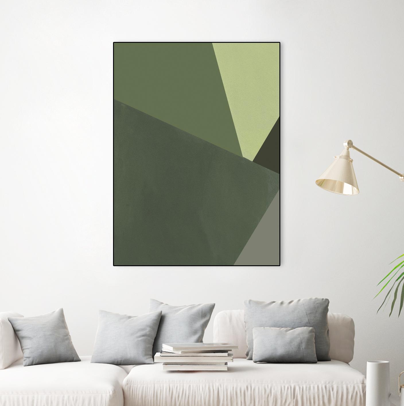 Sage Prism III by Jacob Green on GIANT ART - green abstract abstract