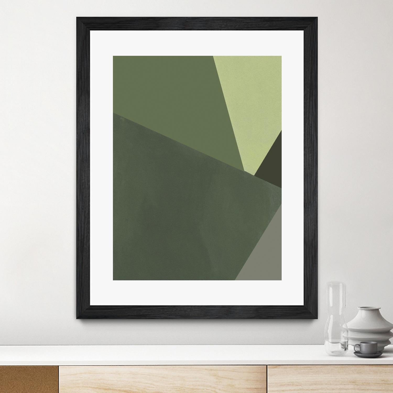 Sage Prism III by Jacob Green on GIANT ART - green abstract abstract