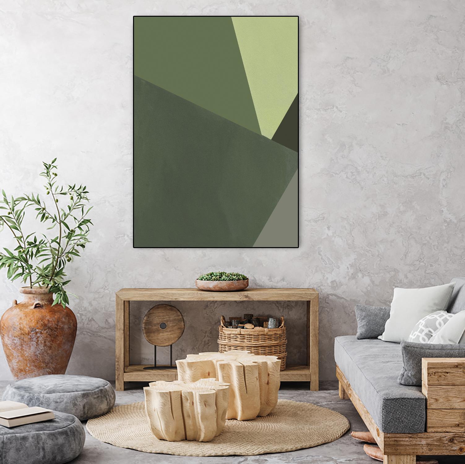 Sage Prism III by Jacob Green on GIANT ART - green abstract abstract