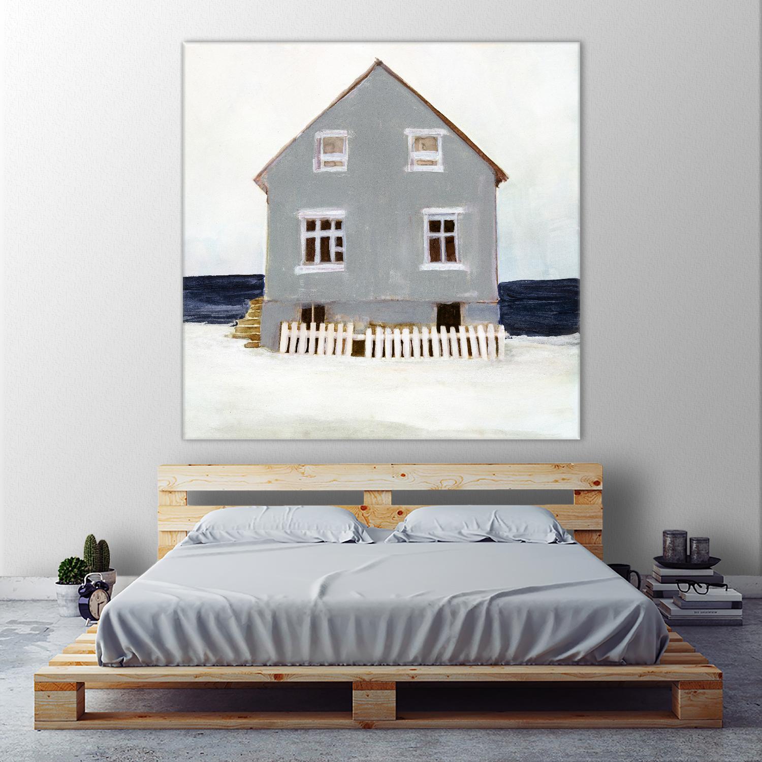 Beach Hut II by Stellar Design Studio on GIANT ART - blue coastal & tropical abstract