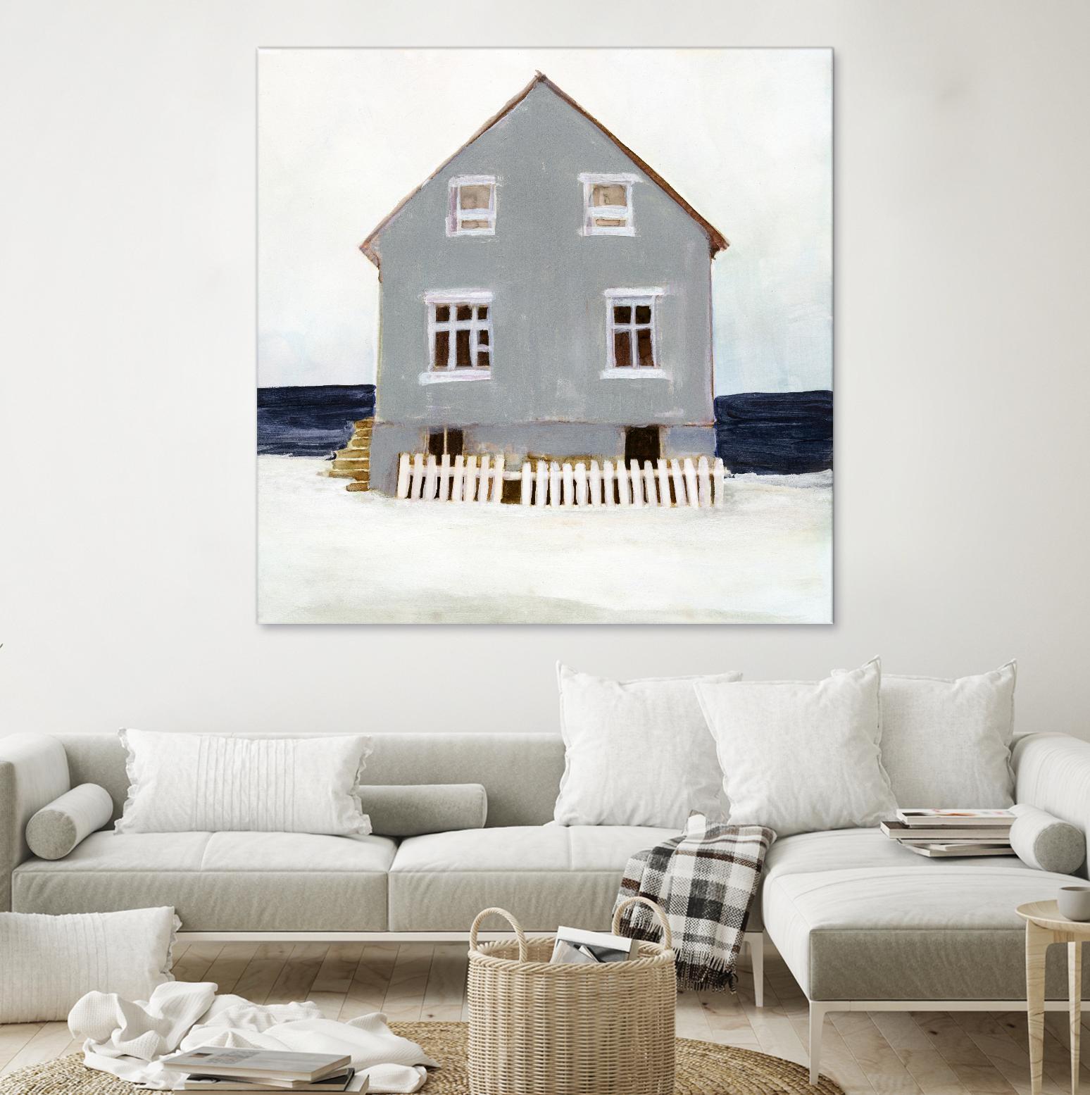 Beach Hut II by Stellar Design Studio on GIANT ART - blue coastal & tropical abstract