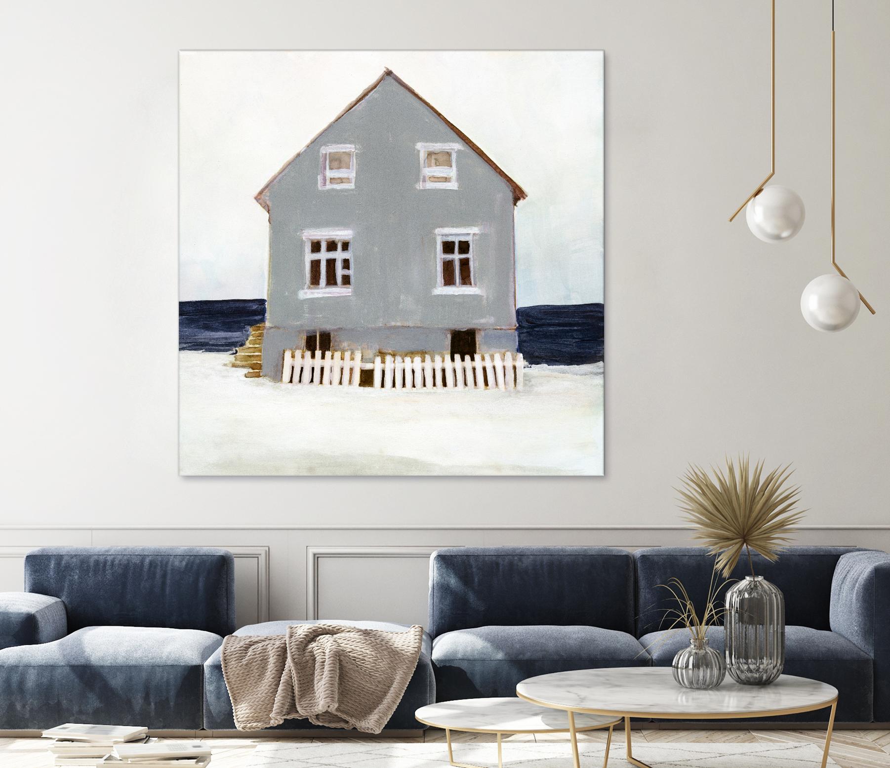 Beach Hut II by Stellar Design Studio on GIANT ART - blue coastal & tropical abstract