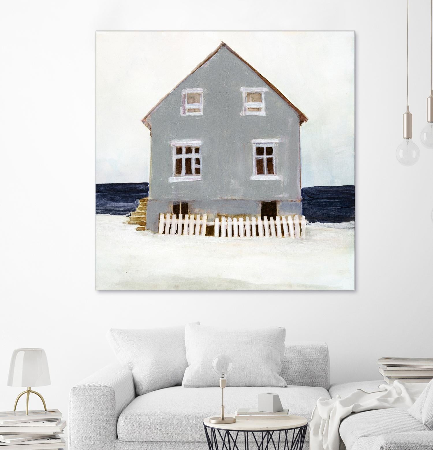 Beach Hut II by Stellar Design Studio on GIANT ART - blue coastal & tropical abstract