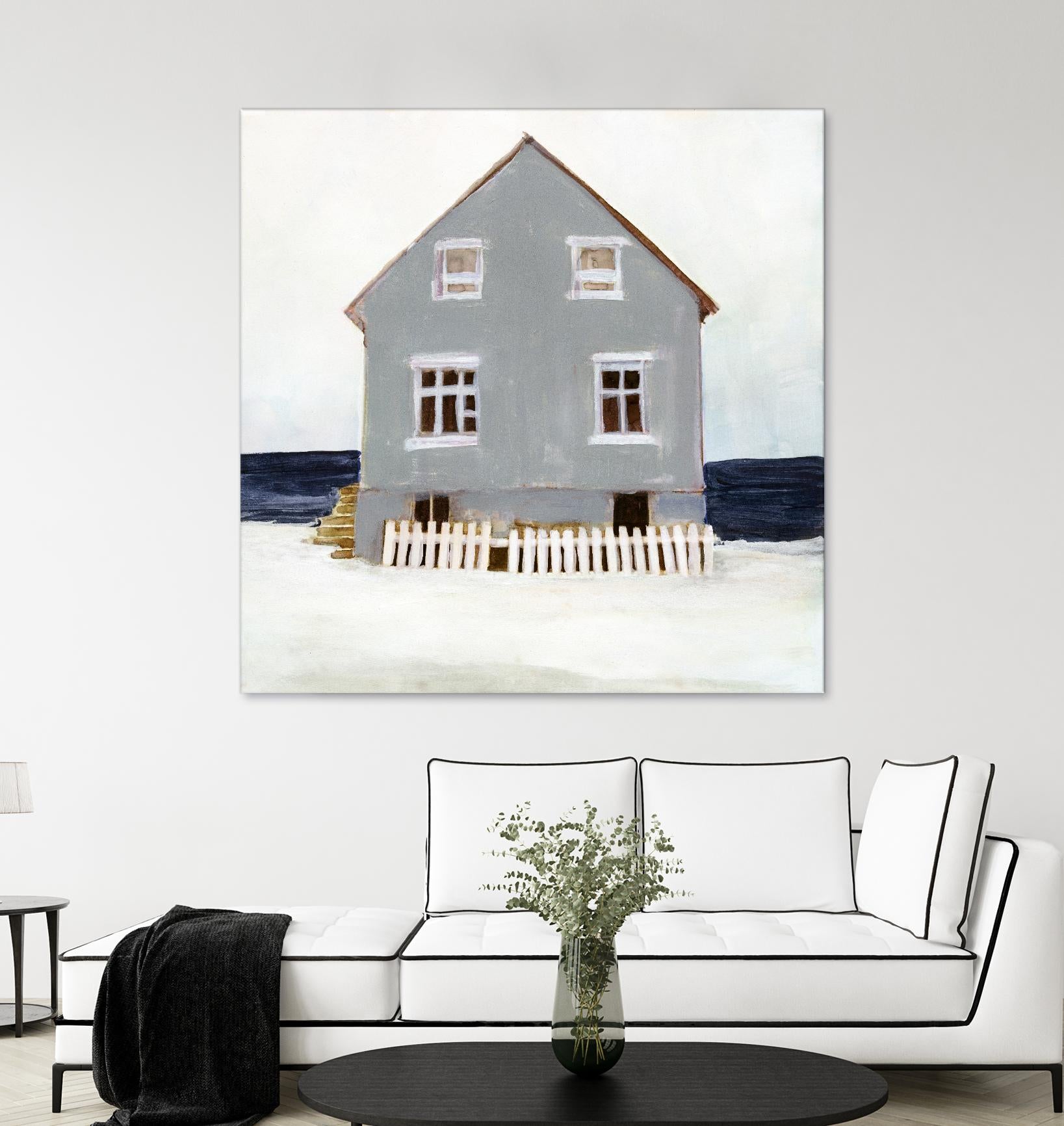 Beach Hut II by Stellar Design Studio on GIANT ART - blue coastal & tropical abstract