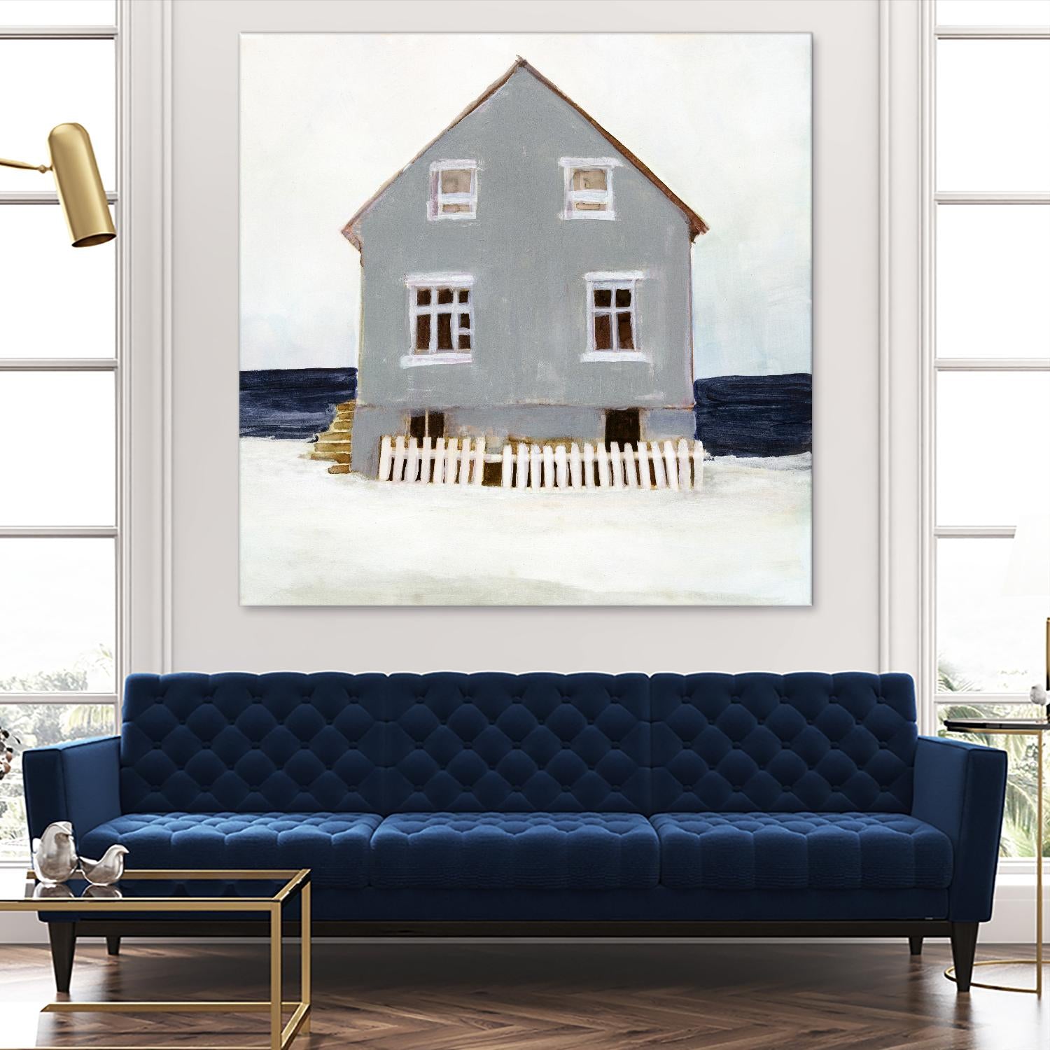 Beach Hut II by Stellar Design Studio on GIANT ART - blue coastal & tropical abstract