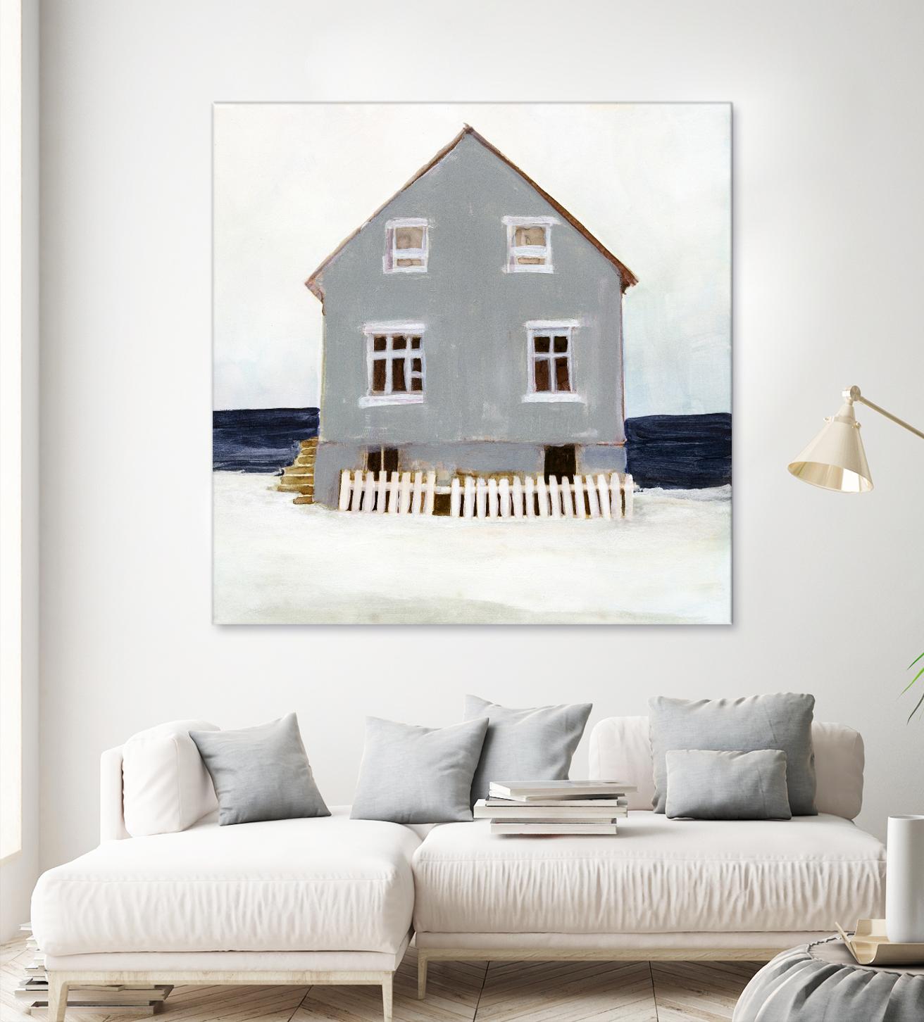 Beach Hut II by Stellar Design Studio on GIANT ART - blue coastal & tropical abstract