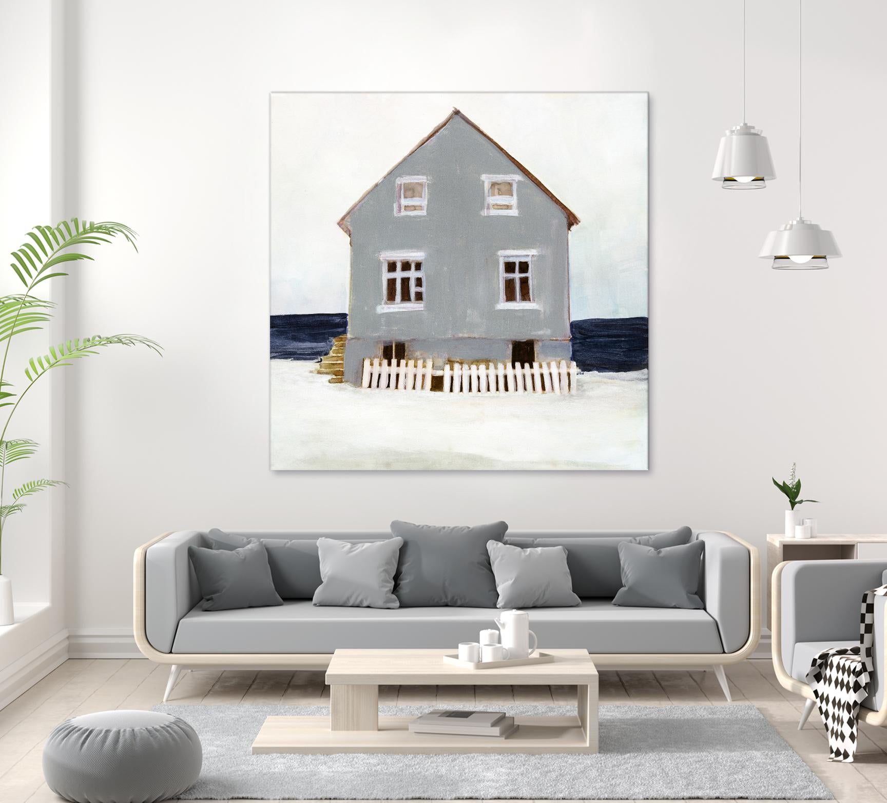 Beach Hut II by Stellar Design Studio on GIANT ART - blue coastal & tropical abstract