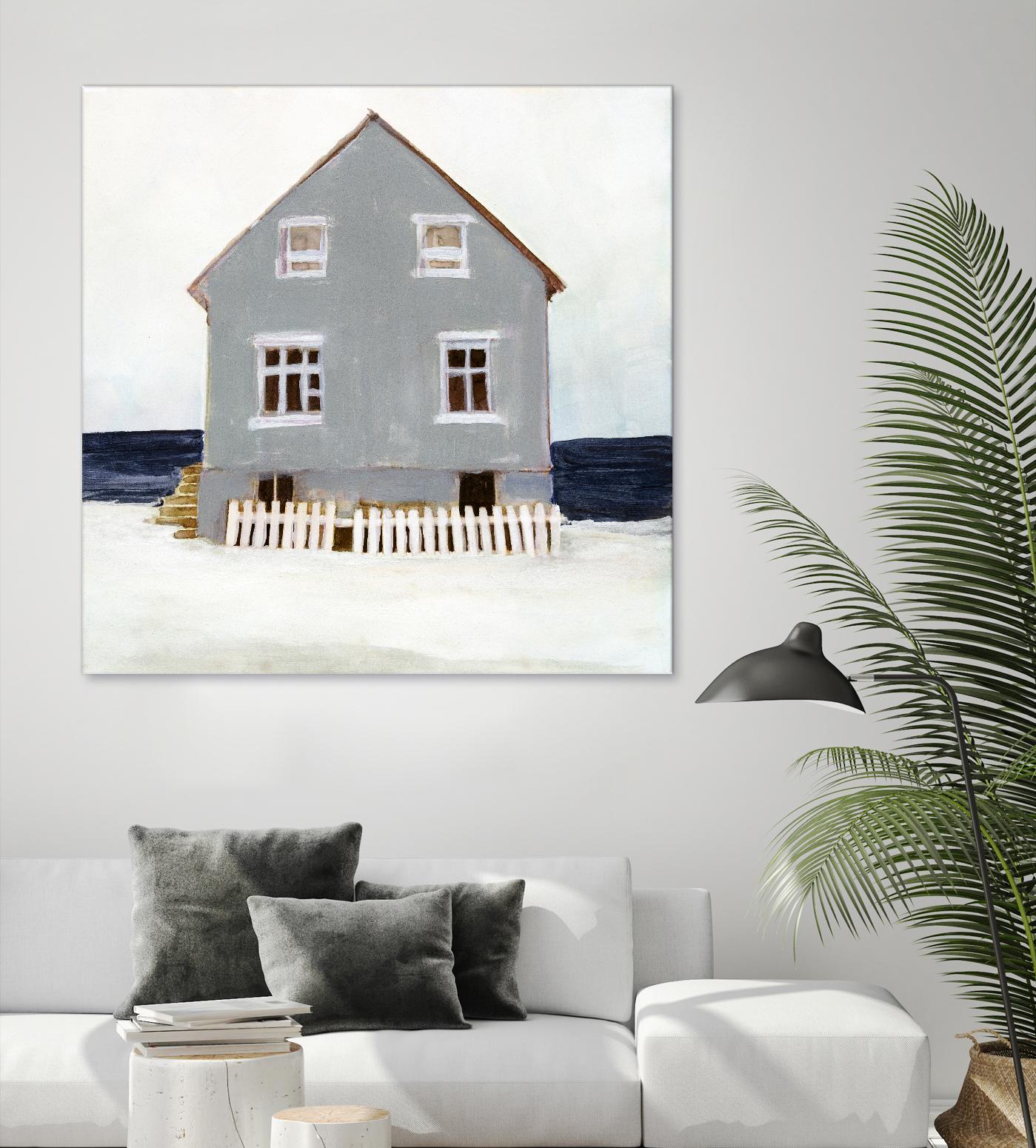 Beach Hut II by Stellar Design Studio on GIANT ART - blue coastal & tropical abstract