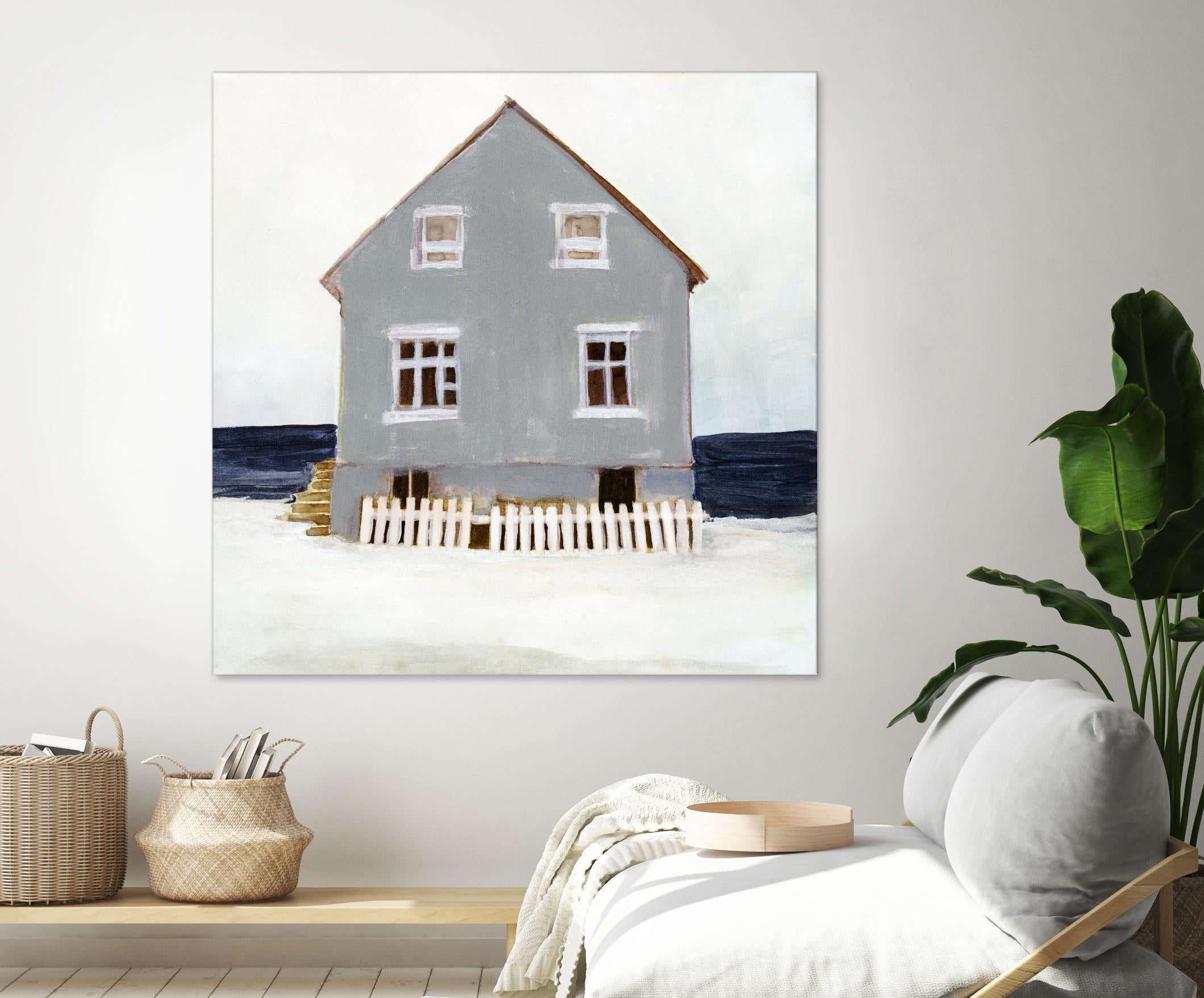 Beach Hut II by Stellar Design Studio on GIANT ART - blue coastal & tropical abstract