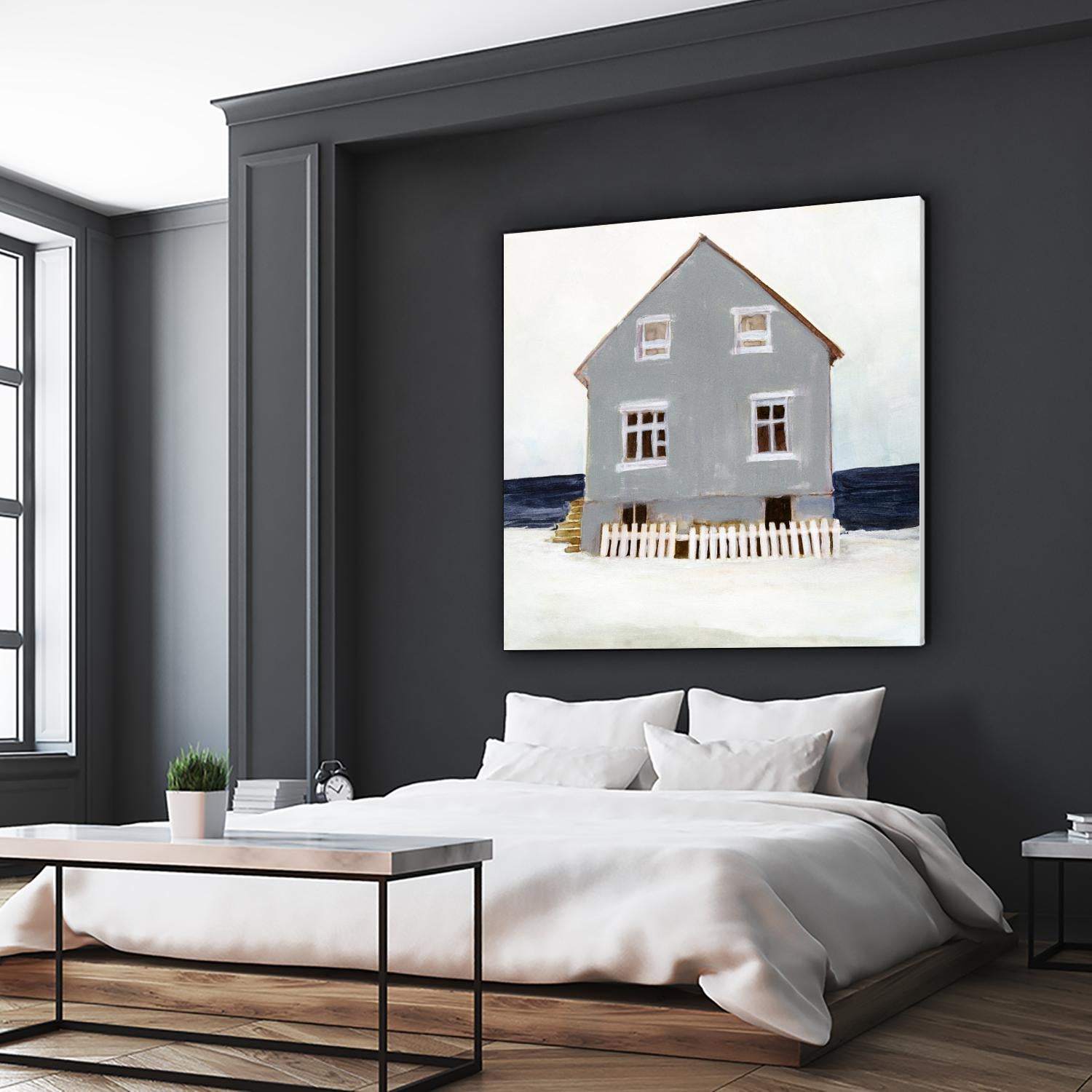 Beach Hut II by Stellar Design Studio on GIANT ART - blue coastal & tropical abstract