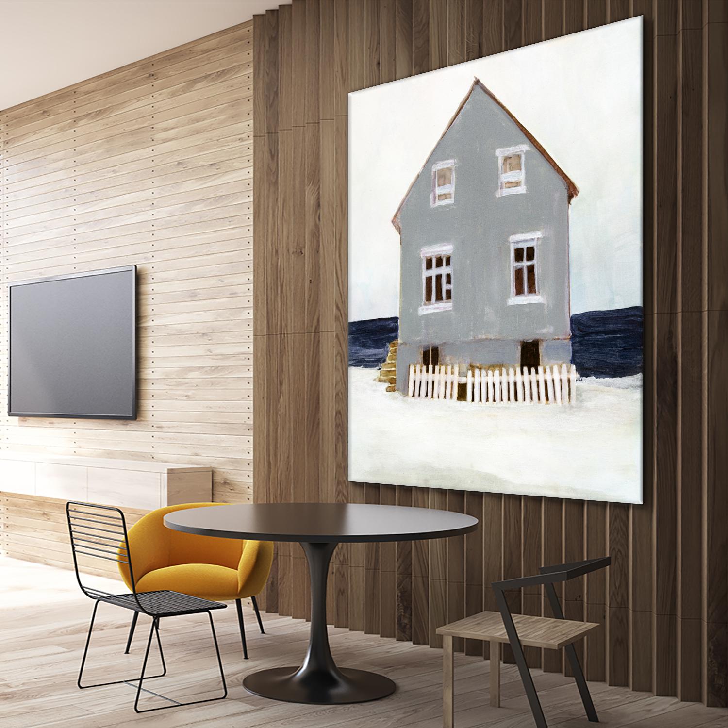 Beach Hut II by Stellar Design Studio on GIANT ART - blue coastal & tropical abstract