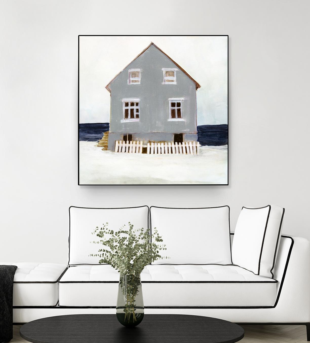 Beach Hut II by Stellar Design Studio on GIANT ART - blue coastal & tropical abstract