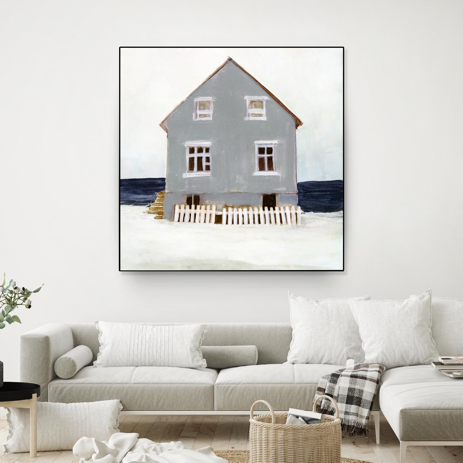 Beach Hut II by Stellar Design Studio on GIANT ART - blue coastal & tropical abstract