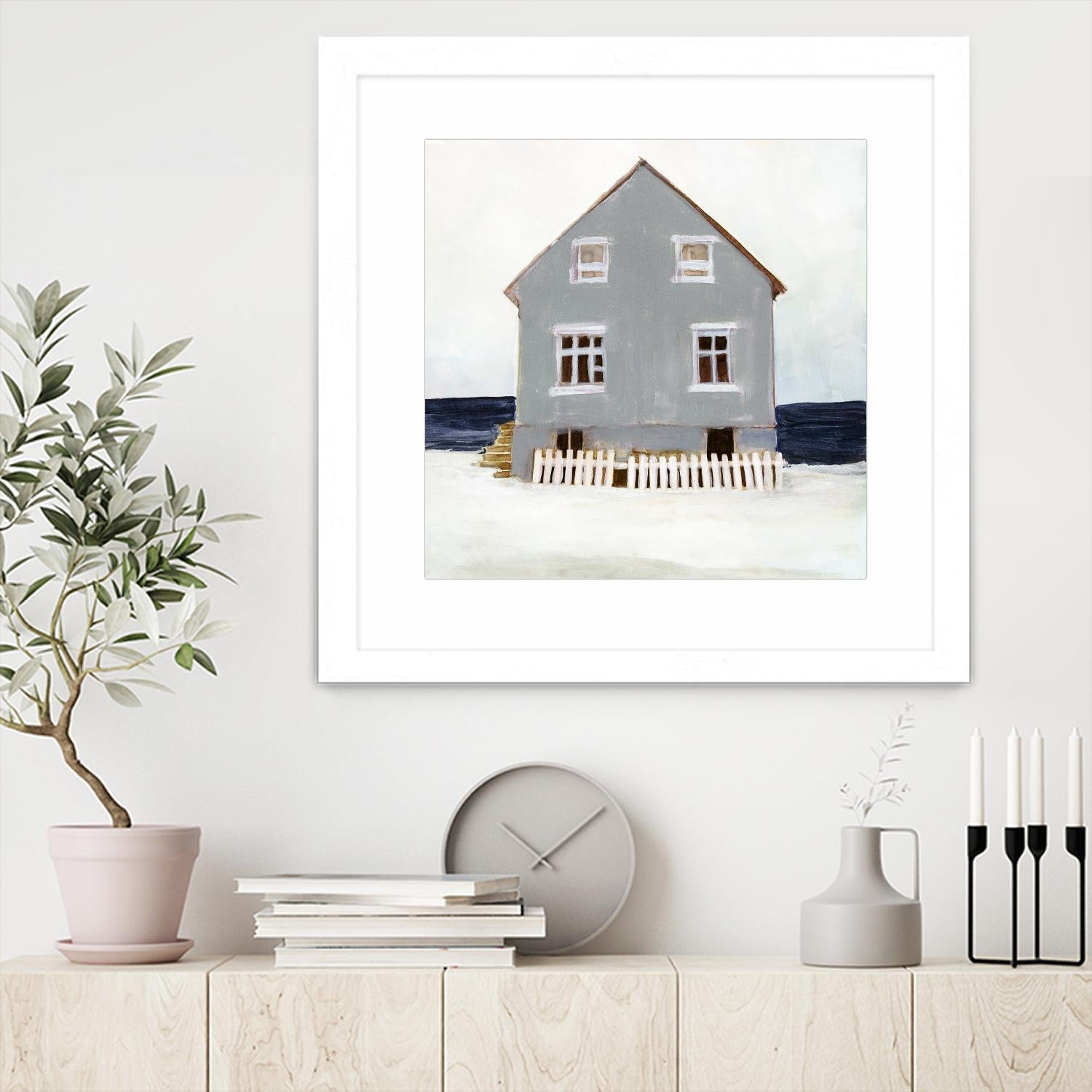 Beach Hut II by Stellar Design Studio on GIANT ART - blue coastal & tropical abstract