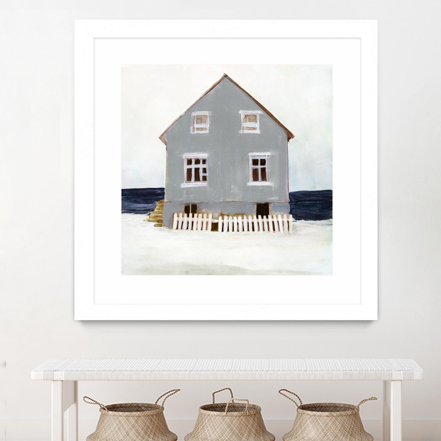 Beach Hut II by Stellar Design Studio on GIANT ART - blue coastal & tropical abstract