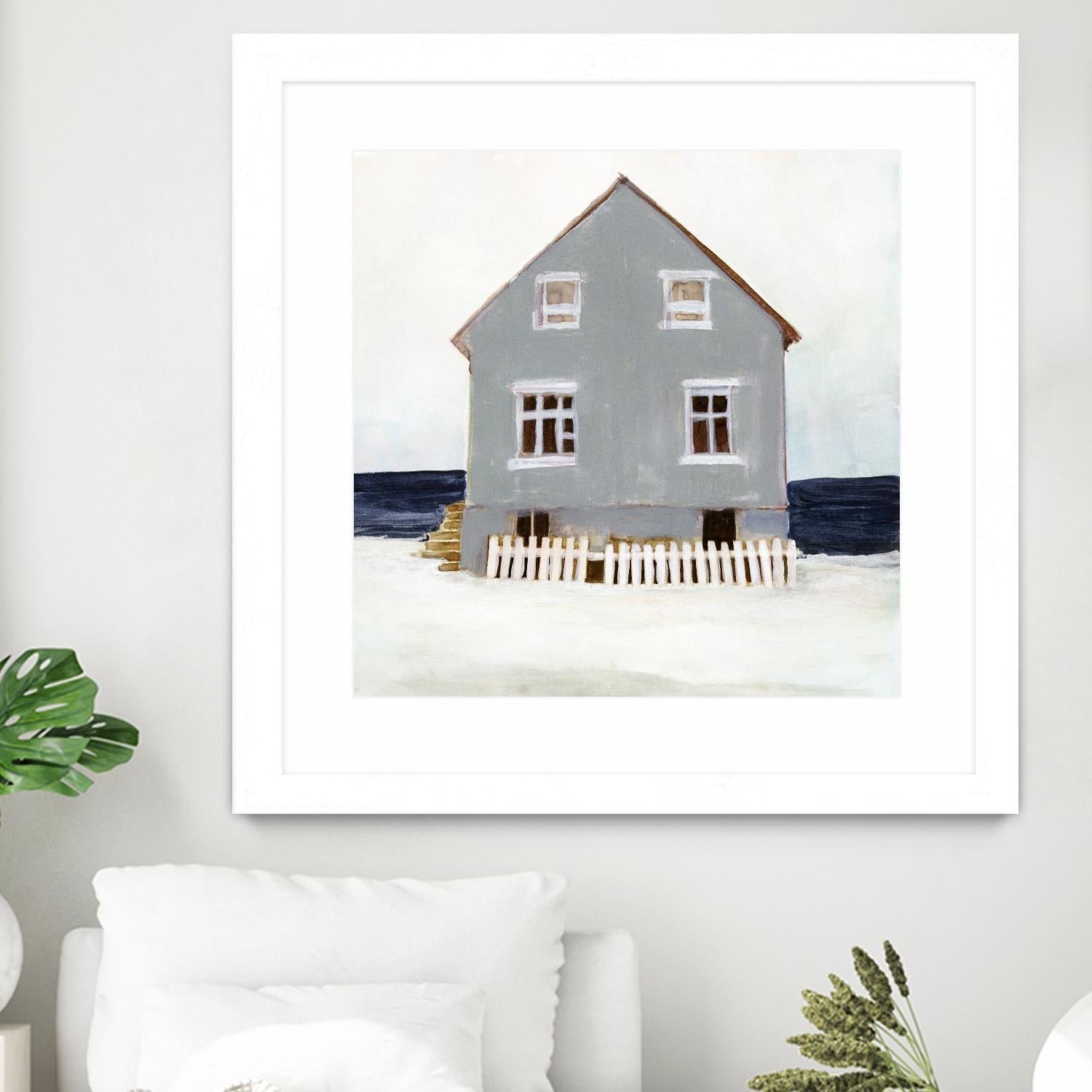 Beach Hut II by Stellar Design Studio on GIANT ART - blue coastal & tropical abstract