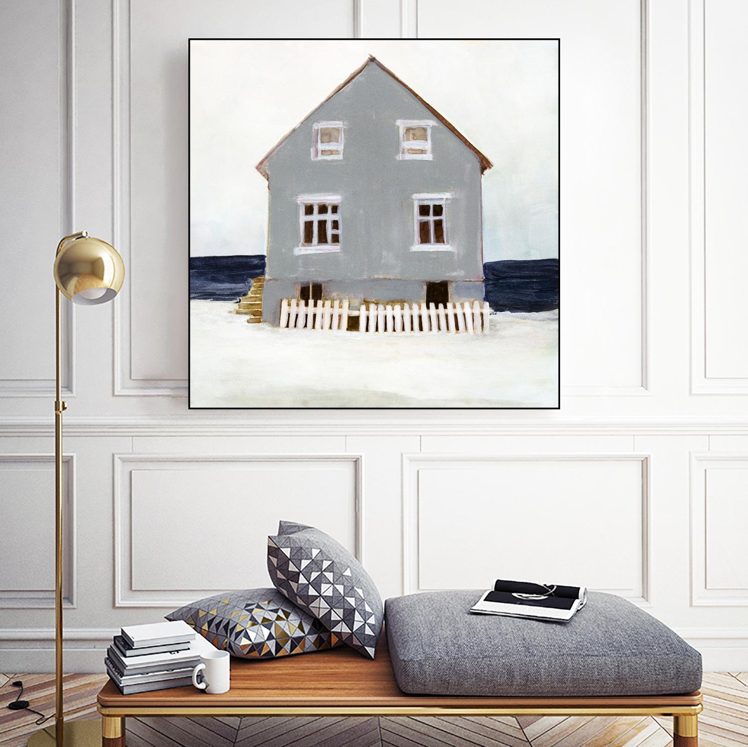 Beach Hut II by Stellar Design Studio on GIANT ART - blue coastal & tropical abstract