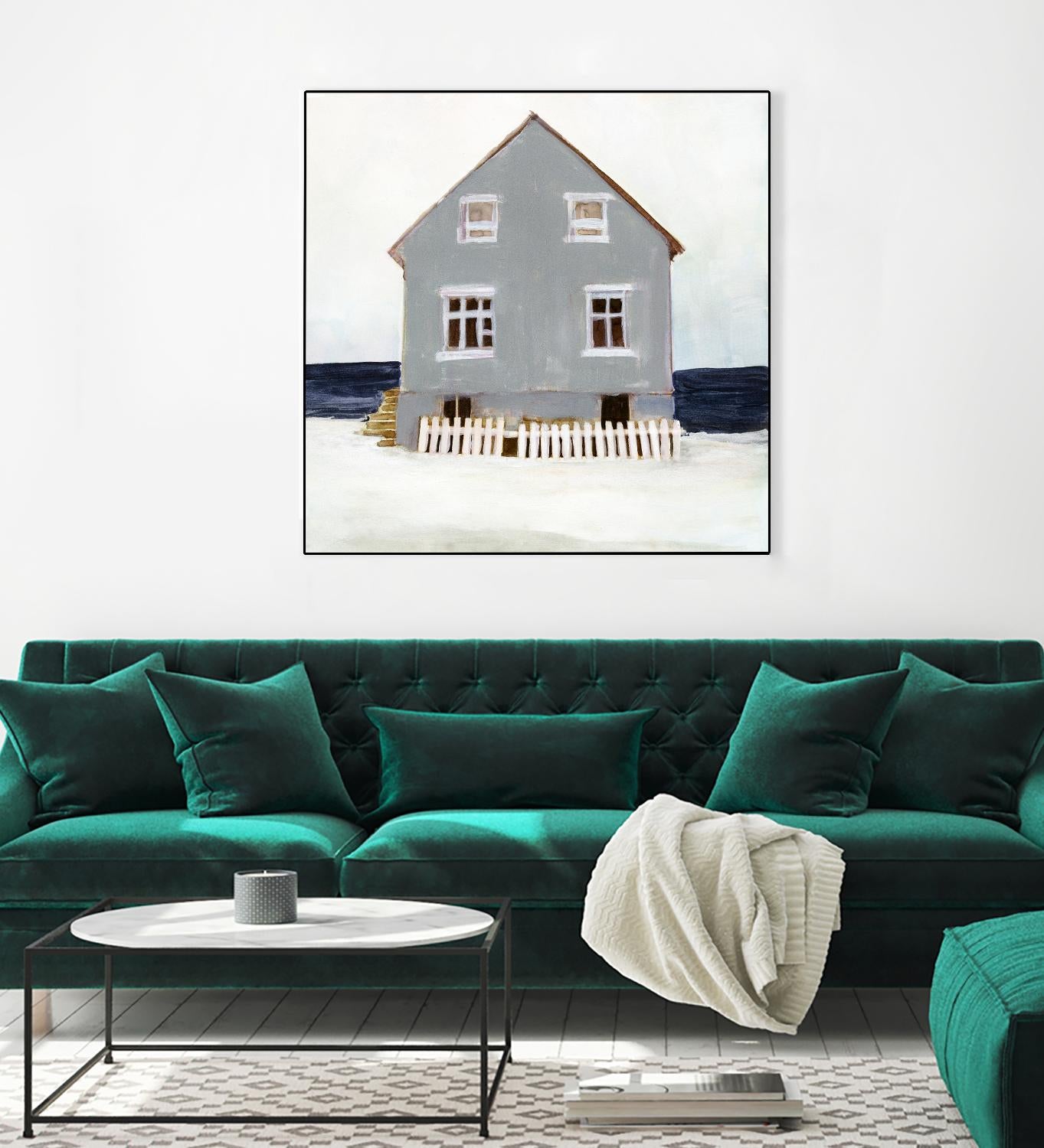 Beach Hut II by Stellar Design Studio on GIANT ART - blue coastal & tropical abstract