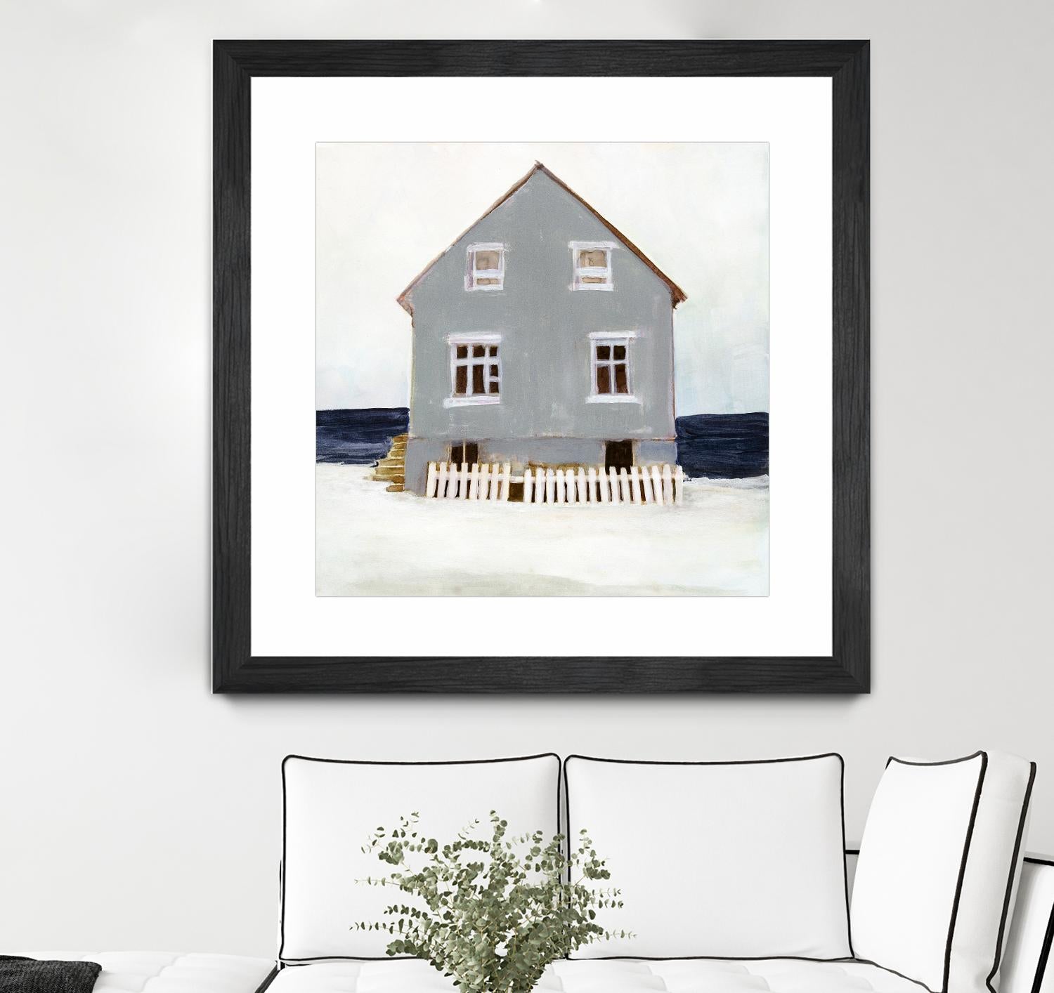 Beach Hut II by Stellar Design Studio on GIANT ART - blue coastal & tropical abstract