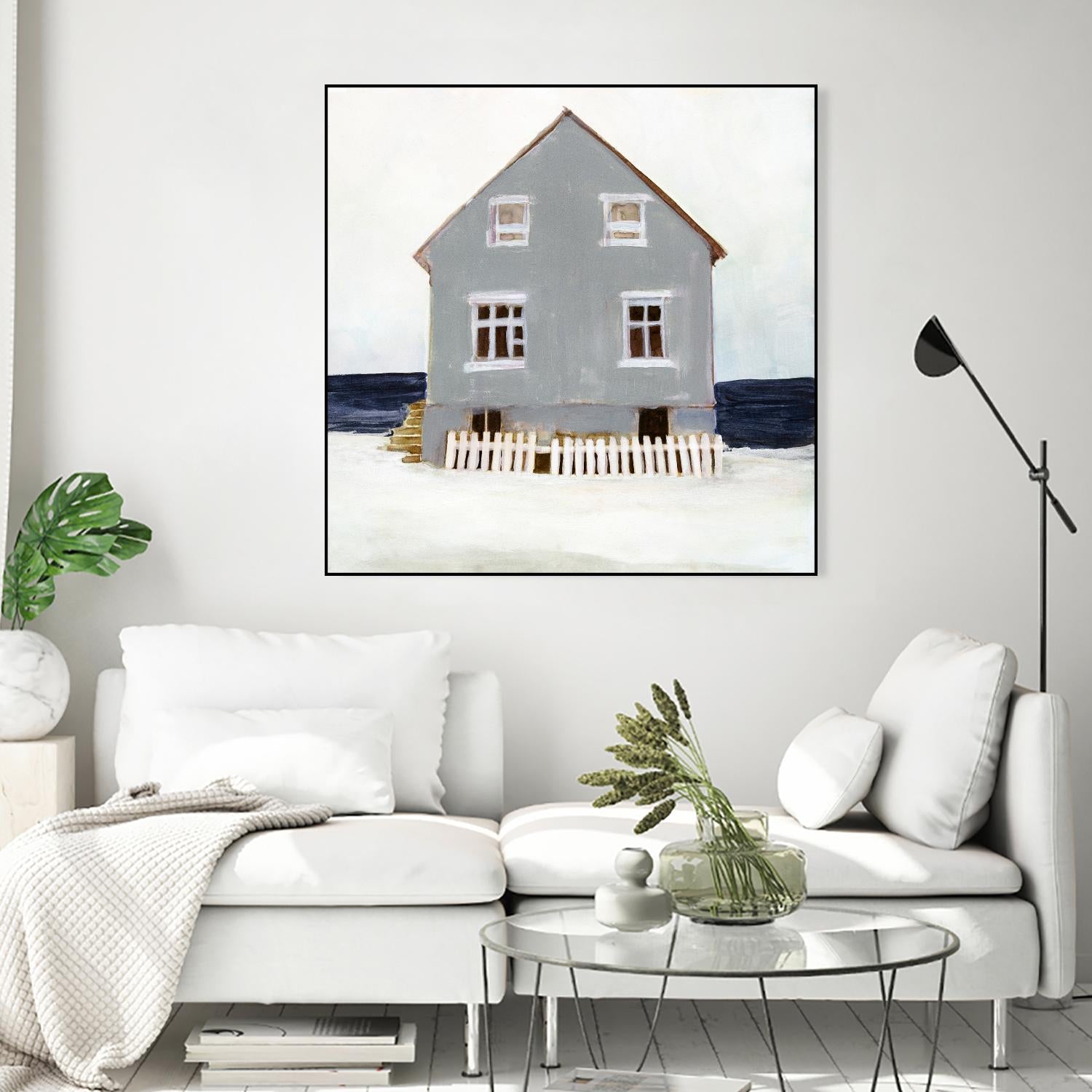 Beach Hut II by Stellar Design Studio on GIANT ART - blue coastal & tropical abstract