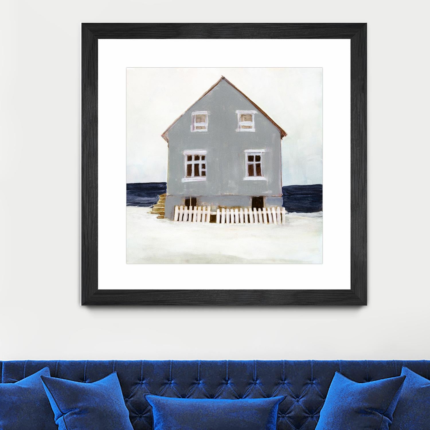 Beach Hut II by Stellar Design Studio on GIANT ART - blue coastal & tropical abstract