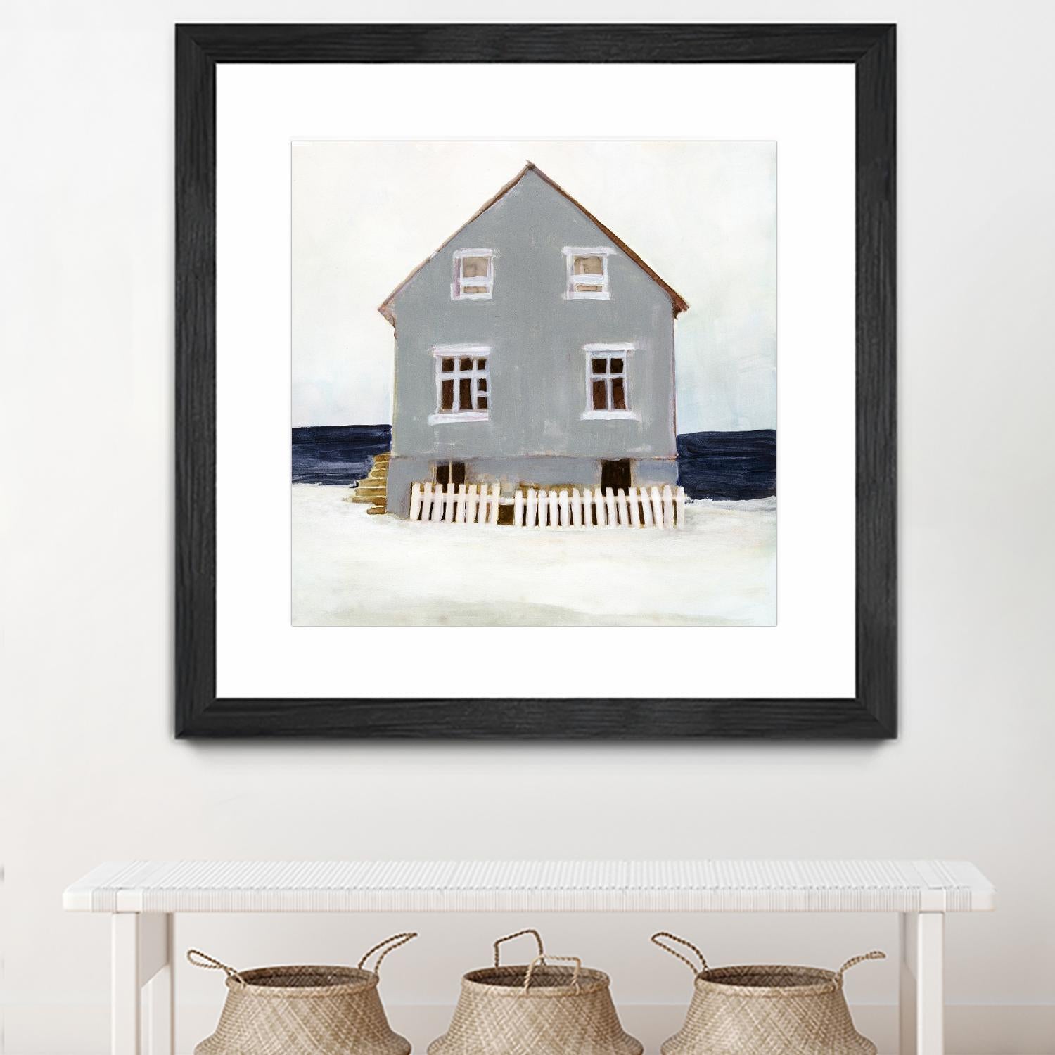 Beach Hut II by Stellar Design Studio on GIANT ART - blue coastal & tropical abstract