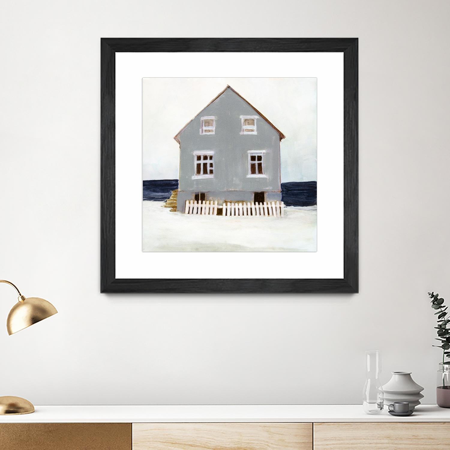 Beach Hut II by Stellar Design Studio on GIANT ART - blue coastal & tropical abstract