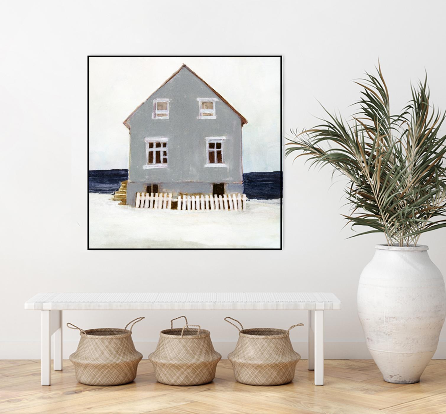 Beach Hut II by Stellar Design Studio on GIANT ART - blue coastal & tropical abstract