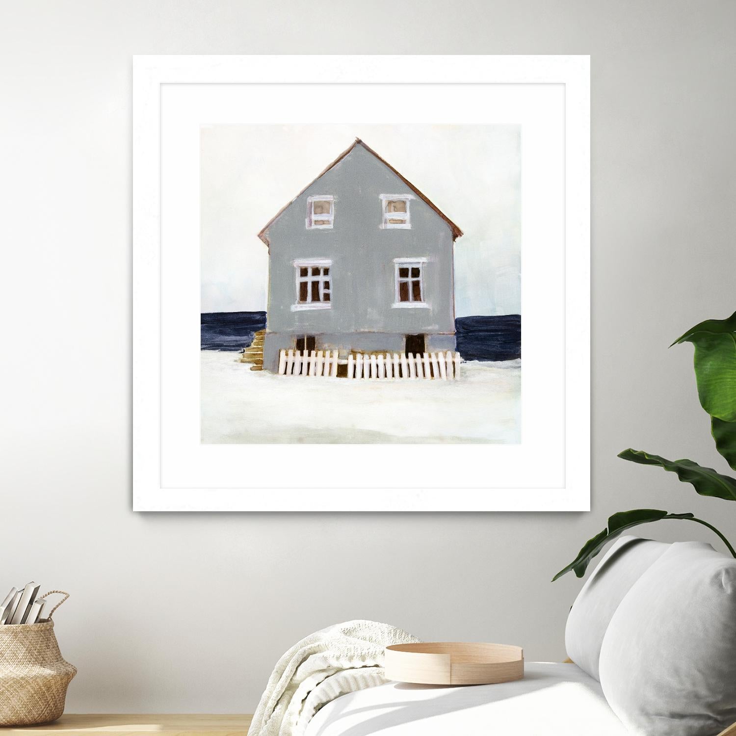 Beach Hut II by Stellar Design Studio on GIANT ART - blue coastal & tropical abstract