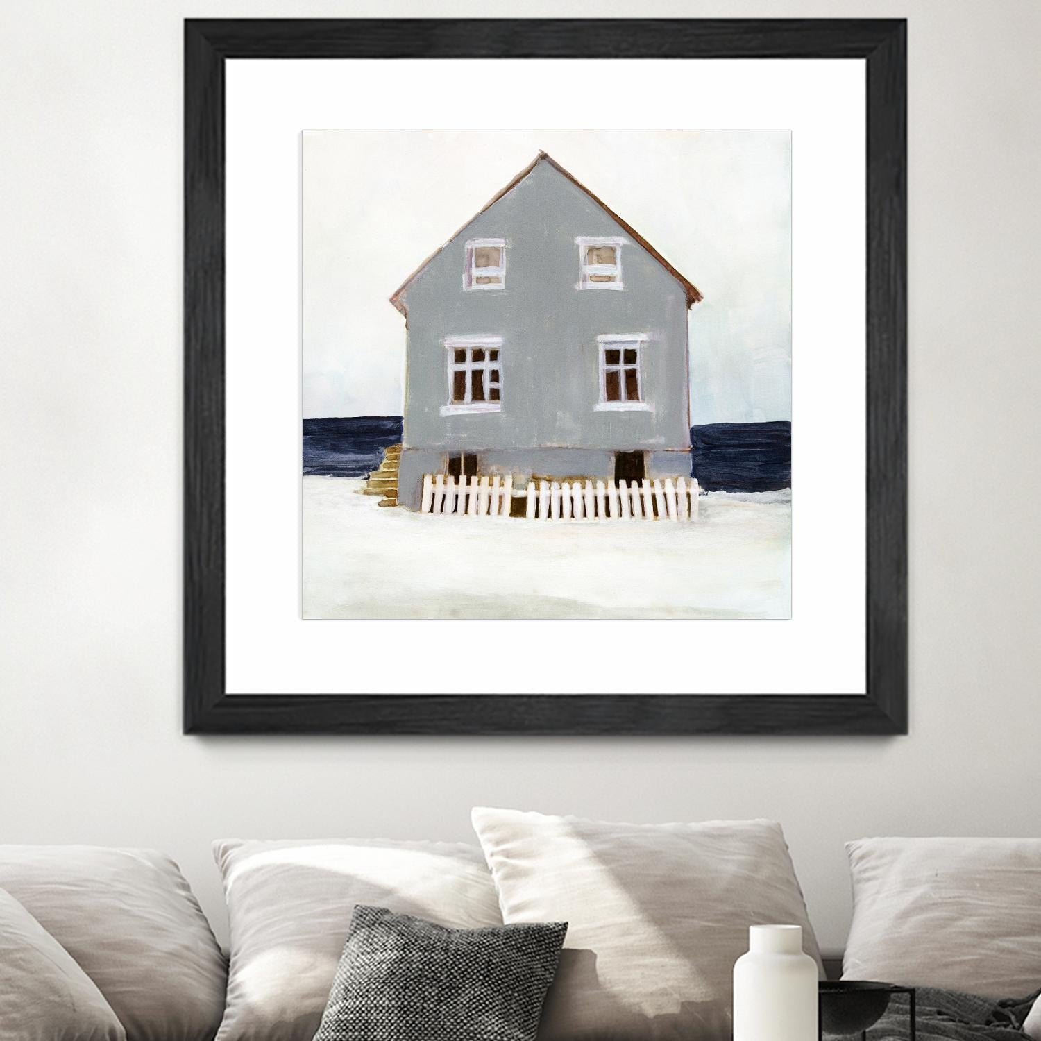 Beach Hut II by Stellar Design Studio on GIANT ART - blue coastal & tropical abstract