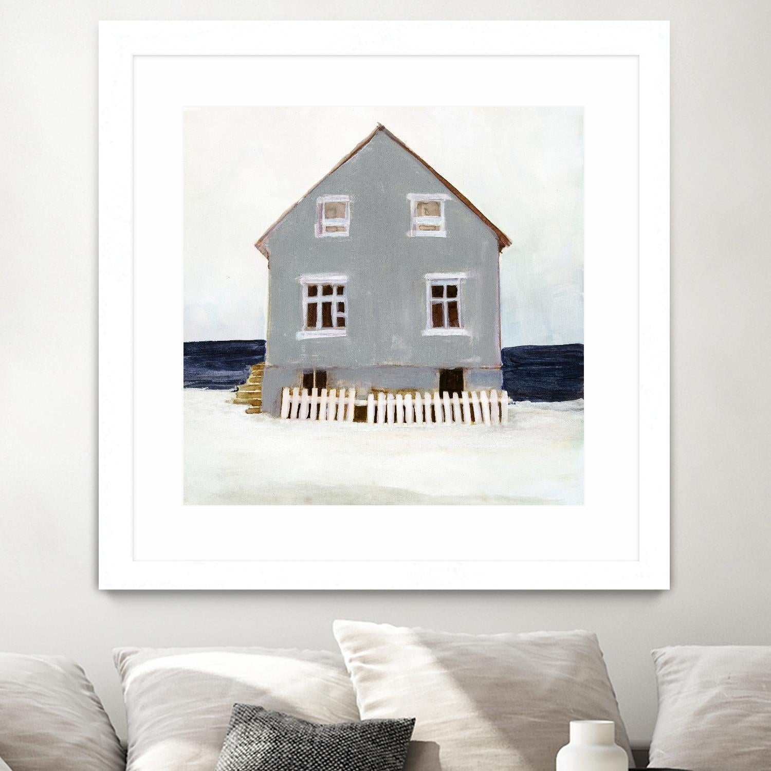 Beach Hut II by Stellar Design Studio on GIANT ART - blue coastal & tropical abstract