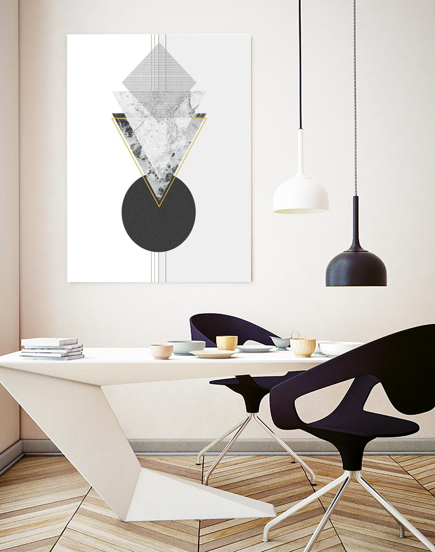 Marbled Deco I by Sabrina Balbuena on GIANT ART - gold abstract abstract