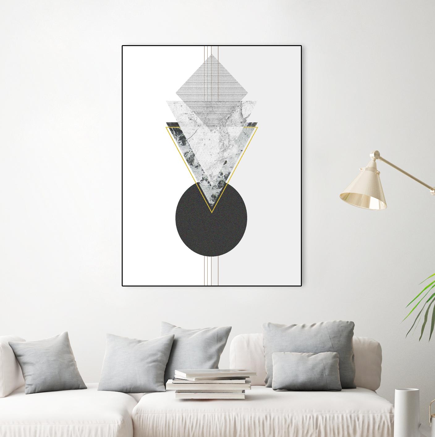 Marbled Deco I by Sabrina Balbuena on GIANT ART - gold abstract abstract