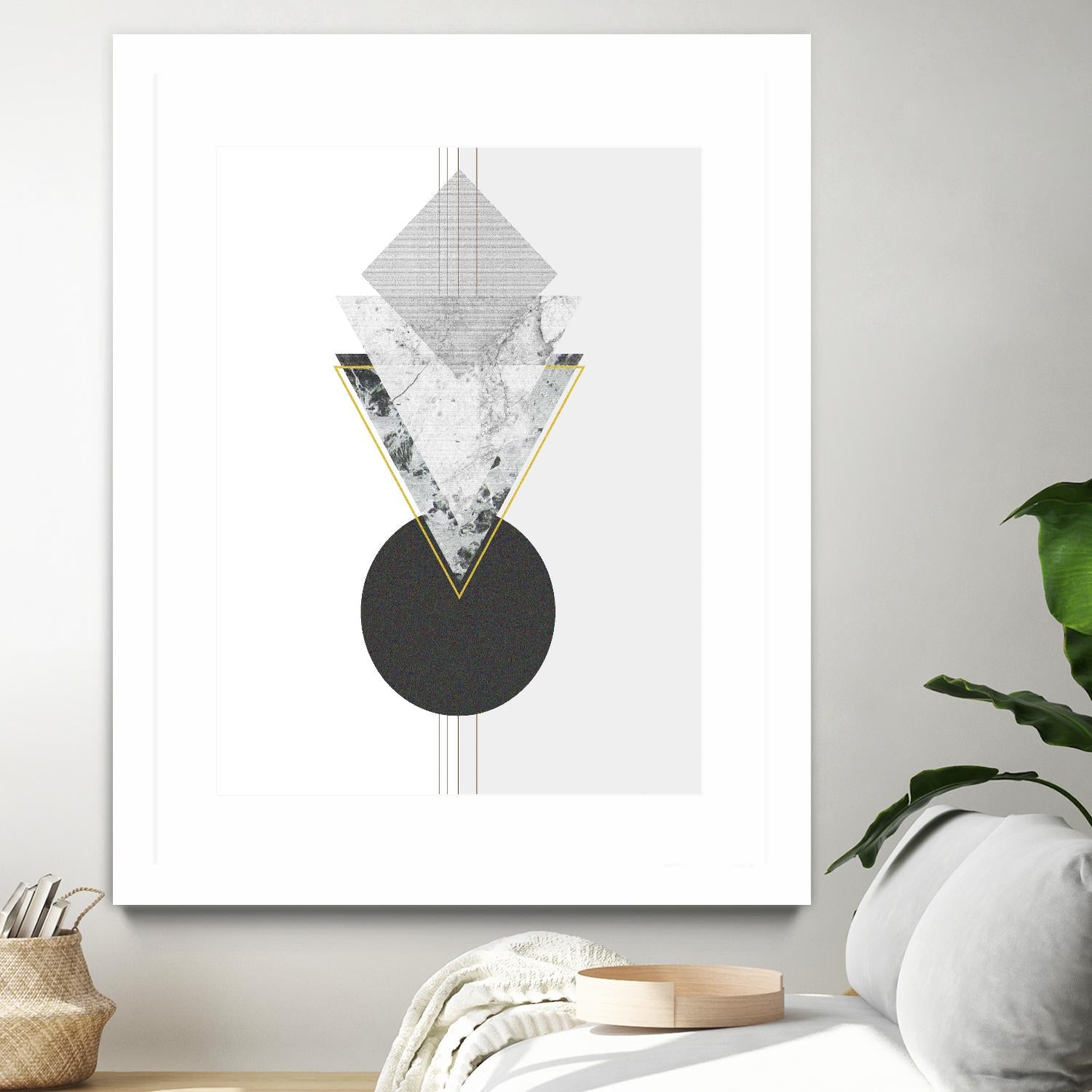 Marbled Deco I by Sabrina Balbuena on GIANT ART - gold abstract abstract