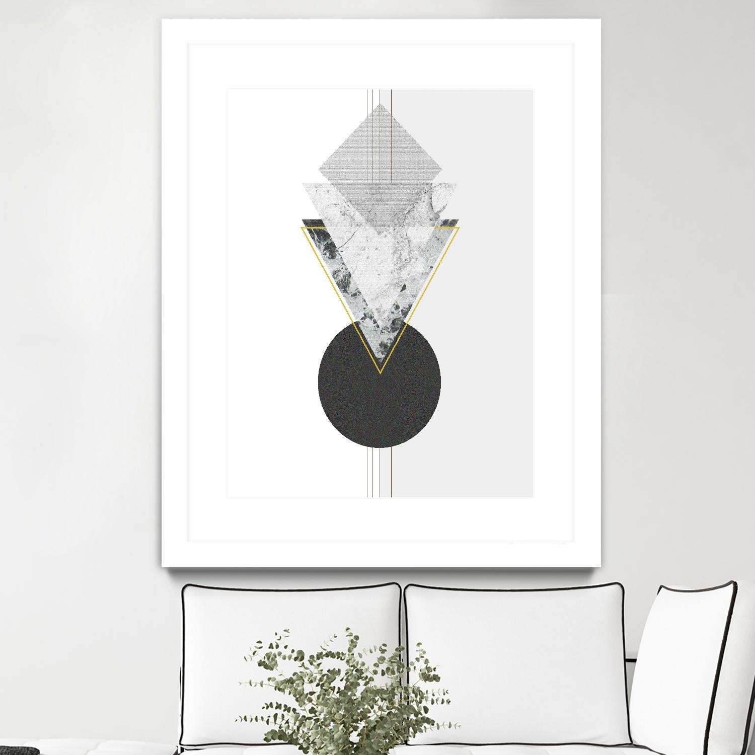 Marbled Deco I by Sabrina Balbuena on GIANT ART - gold abstract abstract