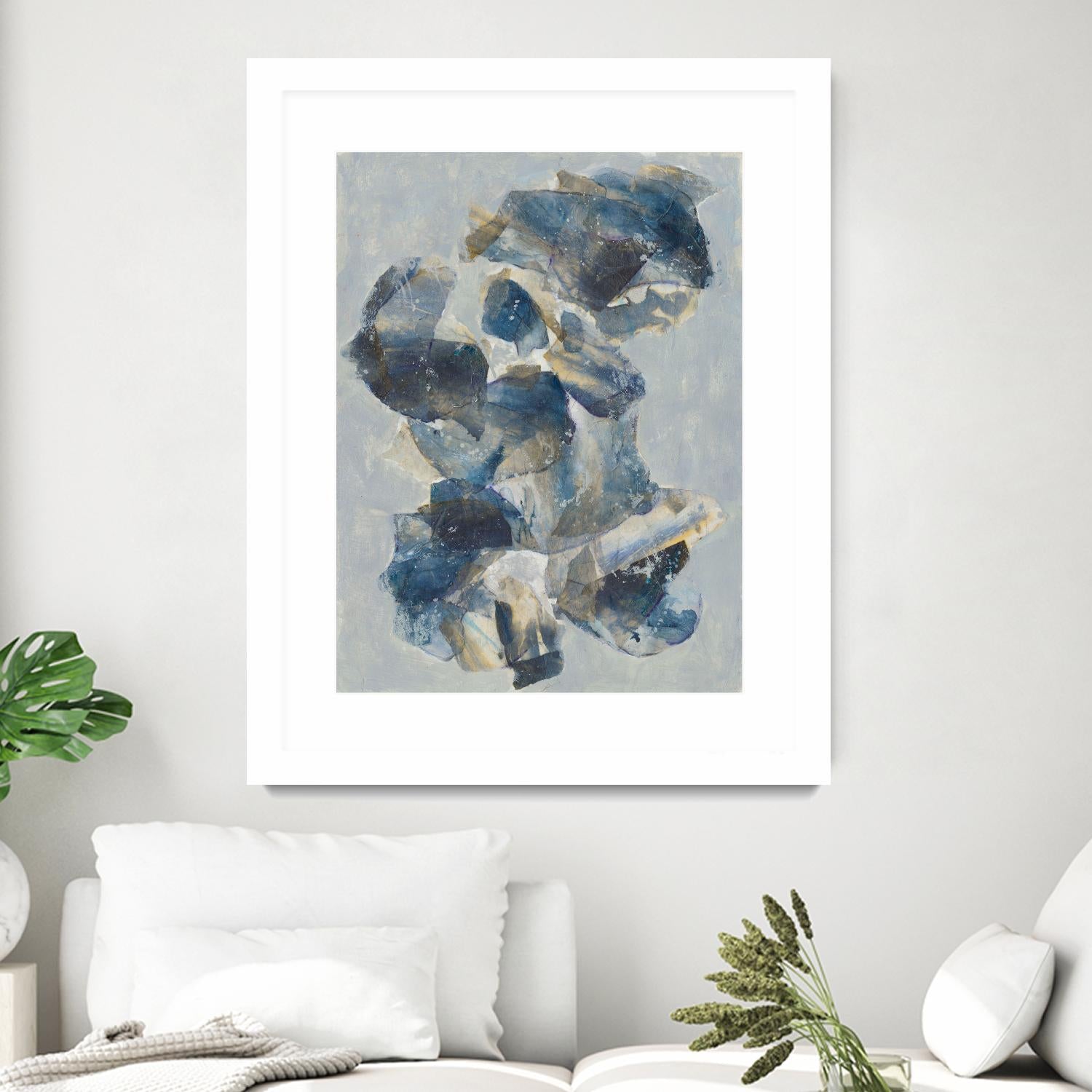 Crystal & Stone I by Joyce Combs on GIANT ART - beige abstract abstract