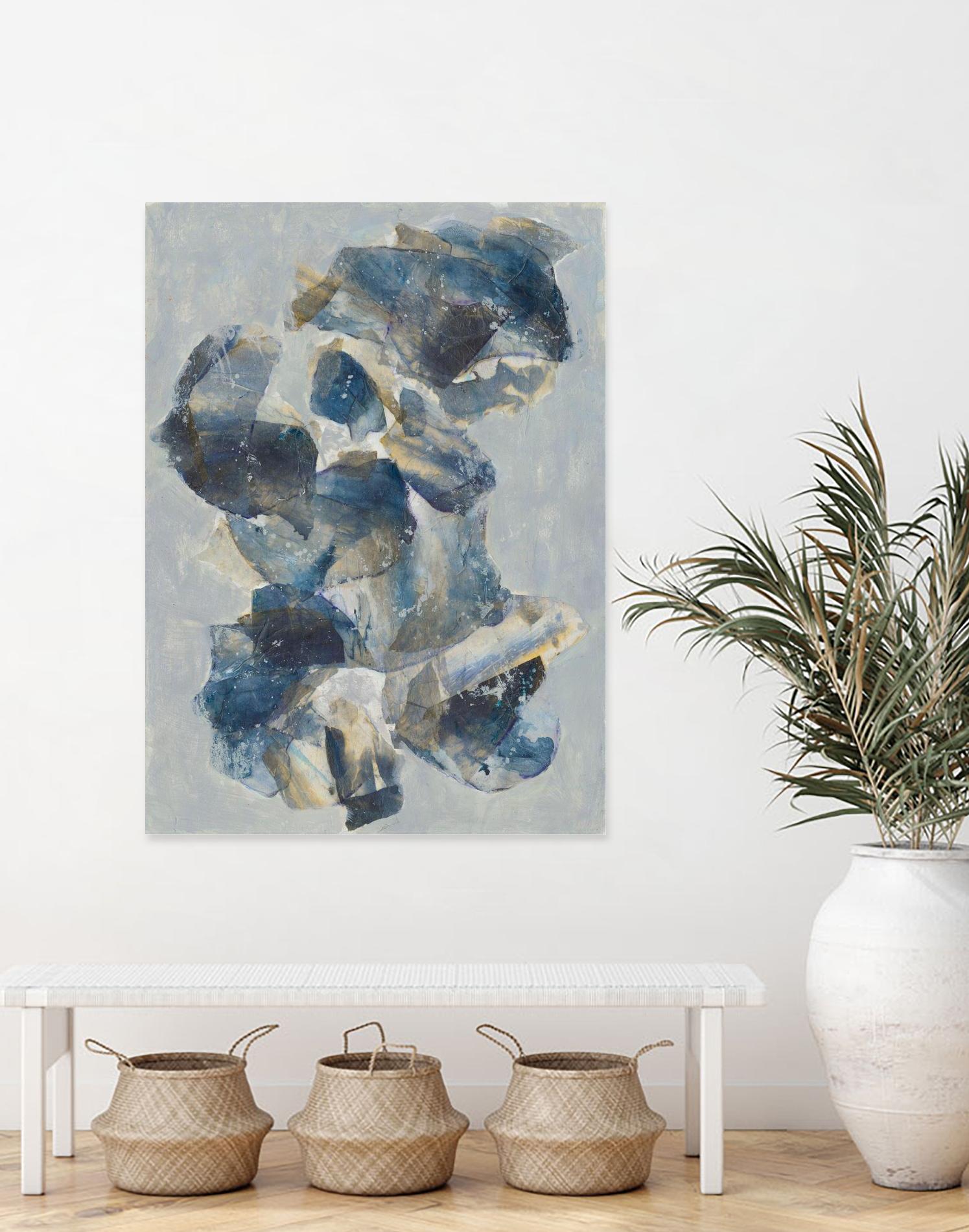 Crystal & Stone I by Joyce Combs on GIANT ART - beige abstract abstract