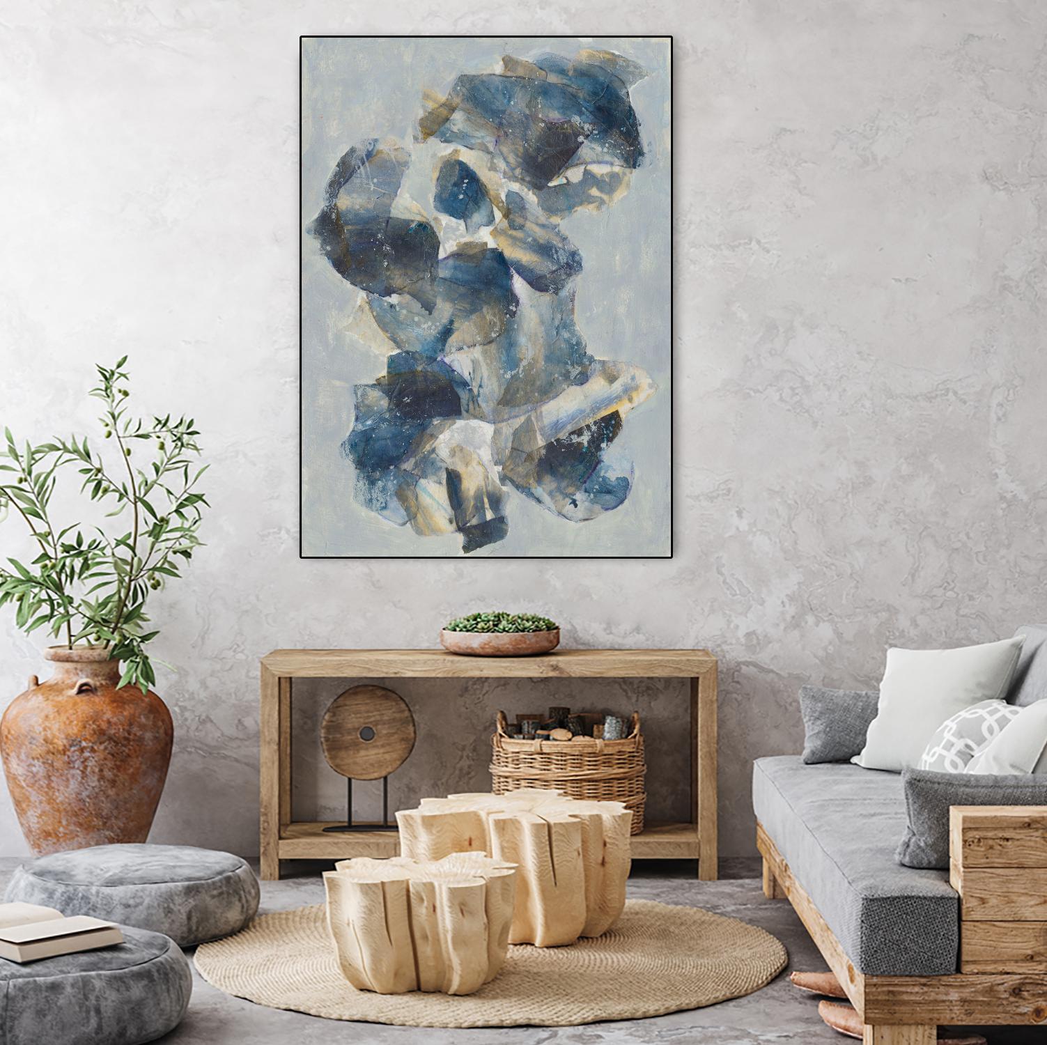 Crystal & Stone I by Joyce Combs on GIANT ART - beige abstract abstract