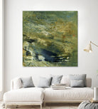 Encaustic Tile in Green VI by Sharon Gordon on GIANT ART - green abstract abstract