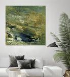 Encaustic Tile in Green VI by Sharon Gordon on GIANT ART - green abstract abstract