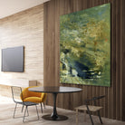 Encaustic Tile in Green VI by Sharon Gordon on GIANT ART - green abstract abstract