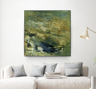 Encaustic Tile in Green VI by Sharon Gordon on GIANT ART - green abstract abstract